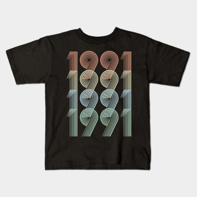 Vintage 1991 29th Birthday Gift Men Women Kids T-Shirt by semprebummer7